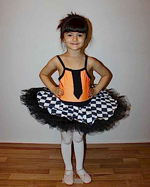 AYCE KOSTÜM - DAMALI KRAVATLI TURUNCU TÜTÜ - T18