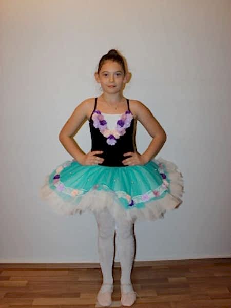 Ayce Kostüm - Çiçekli Mor Mavi Tütü - T63