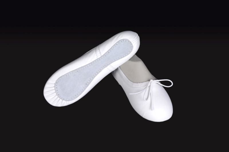 Ayce Kostüm - BEYAZ DERİ BALE AYAKKABISI PATİĞİ P01