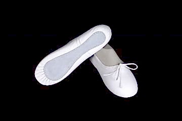 Ayce Kostüm - BEYAZ DERİ BALE AYAKKABISI PATİĞİ P01