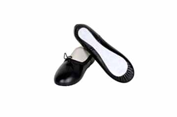 Ayce Kostüm - SİYAH DERİ BALE AYAKKABISI PATİĞİ P03