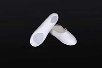 Ayce Kostüm - BEYAZ DERİ BALE AYAKKABISI PATİĞİ ÇİFT TABAN P04